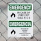 Signmission Exit Sign, Plastic, 7 in W, 10 in H, In Case Of Fire Exit Call 9-1-1 Bilingual OS-2PACK-EM-P-710-L-10339 - alternate 4
